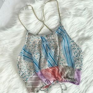 Vintage Boho American Eagle Crop Top